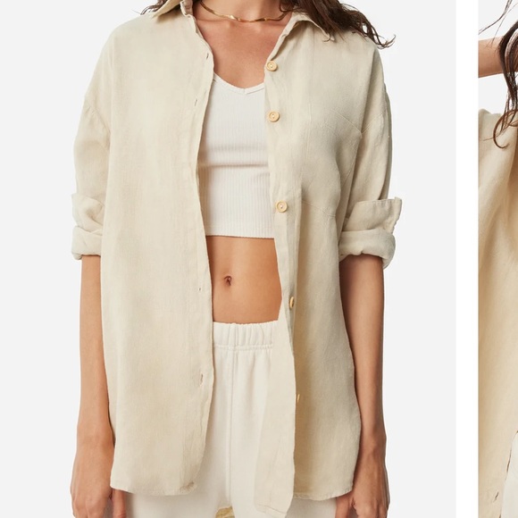 MATE the Label Tops - MATE The Label Linen Long Sleeve Shirt